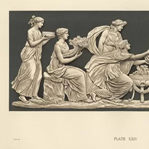 Plaque depicting an offering to Flora