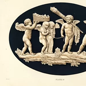 Plaque showing the marriage of Cupid and Psyche