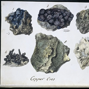 Plate 6 from Specimens of British Minerals? vol. 1 by P. Ras