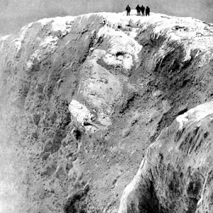 Polar Explorers on the summit of Mount Erebus, Antarctica, 1