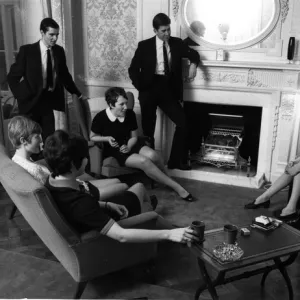 Police officers socialising at a Section House, London