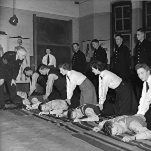 Police officers in training session, London