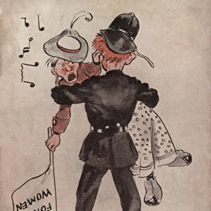 Policeman Carries off Suffragette