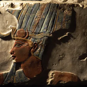 Polychrome relief of Pharaoh Thutmose III (h. 1490-1436 BC)