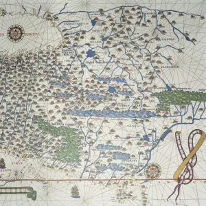 Portolan Atlas, 1587. Map of Asia, from Armenia