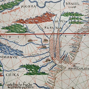 Portolan atlas by Joan Martines (1556-1590). Detail South