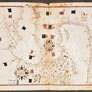 Portolan chart, 16th c. Map of the Eastern Mediterranean