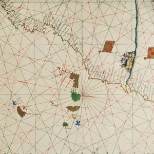 Portolan of Joan Martines (16th century). 1587. Map of the C