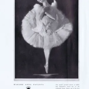 A portrait of Anna Pavlova in her Swan Dance, 1923