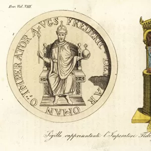 Portrait of Frederick I, Holy Roman Emperor, from his seal
