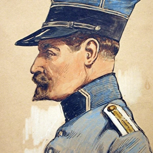 Portrait of a French Officer wearing peaked cap