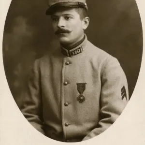 Portrait of a French soldier, WW1