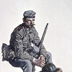 Portrait of a German soldier, WW1