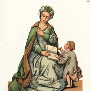 Portrait of a German woman with child, late 15th century