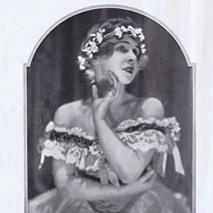 Portrait of Lydia Lopokova of the Russian ballet, London, 19