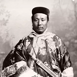 Portrait, northern India Tibetan ? man c. 1890 s