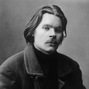 Portrait photograph of Maxim Gorky