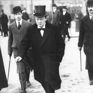 Portrait photograph of a young Winston Churchill