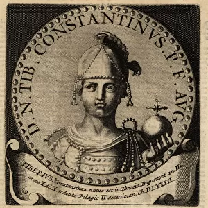 Portrait of Roman Emperor Tiberius II Constantine