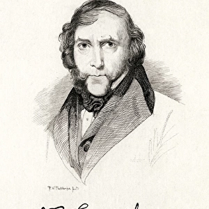 Portrait with Signature of Artist George Cruikshank