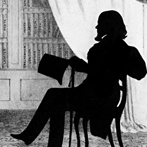 Portrait of the silhouette artist, August Edouart