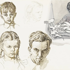 Portrait studies by Raymond Sheppard