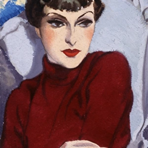 Portrait of a young woman by David Wright, 1930s