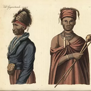 Portraits of Khoikhoi and Griqua men, South Africa