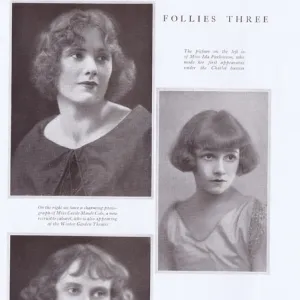 Portraits of three members of the Midnight Follies cabaret s