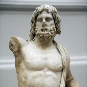 Poseidon from the Pergamon Altar terrasse. 160 B. C. Marble