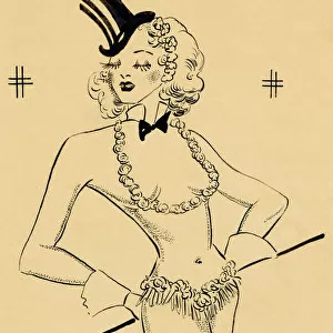 Positive Black Cane Girl - Murrays Cabaret Club Costume