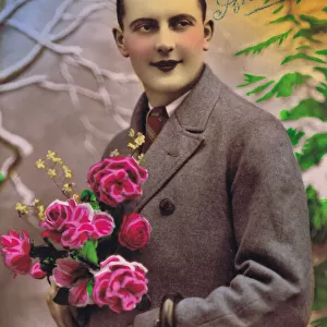 Postcard of effete French man, 1920s
