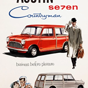 Poster advertising Austin Seven Countryman car