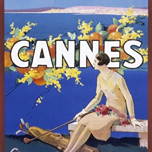 Poster advertising Cannes, France