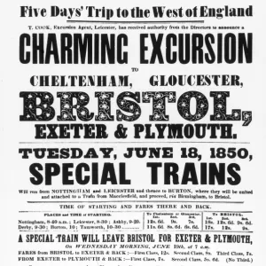 Poster advertising a Cooks Tours railway excursion