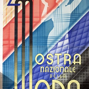 Poster advertising a Fashion Exhibition, Turin, Italy
