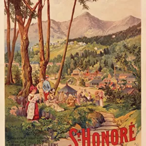 Poster advertising French railways to St Honore les Bains