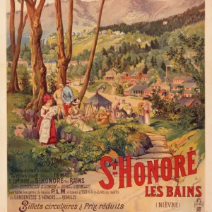 Poster advertising French railways to St Honore les Bains