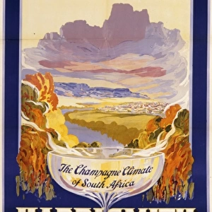 Poster advertising Harrismith, South Africa