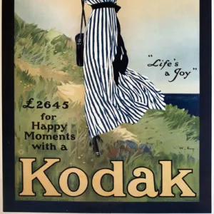 Poster advertising Kodak cameras