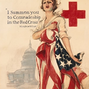 Poster advertising the Red Cross