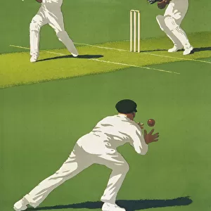 Poster advertising the Test Match in Australia