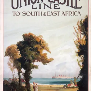 Poster advertising the Union Castle Line