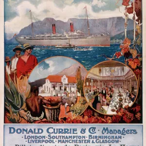 Poster advertising Union Castle Mail Steamship Company