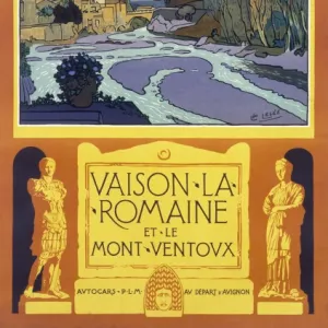 Poster advertising Vaison la Romaine and Mont Ventoux