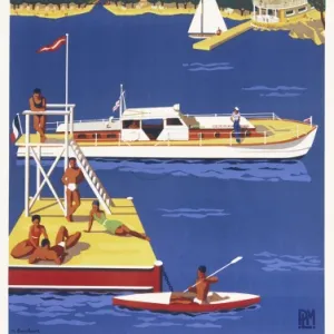 Poster advertising Val d Esquieres, South of France