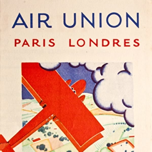 Poster, Air Union, Paris, Londres