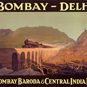 Poster for Bombay Baroda & Central India Railway