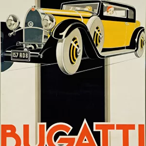 Poster, Bugatti cars