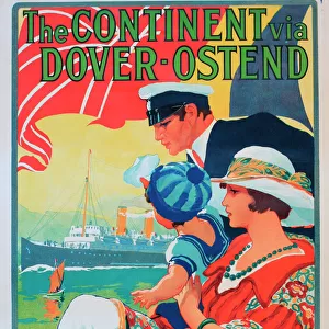 Poster, The Continent via Dover-Ostend